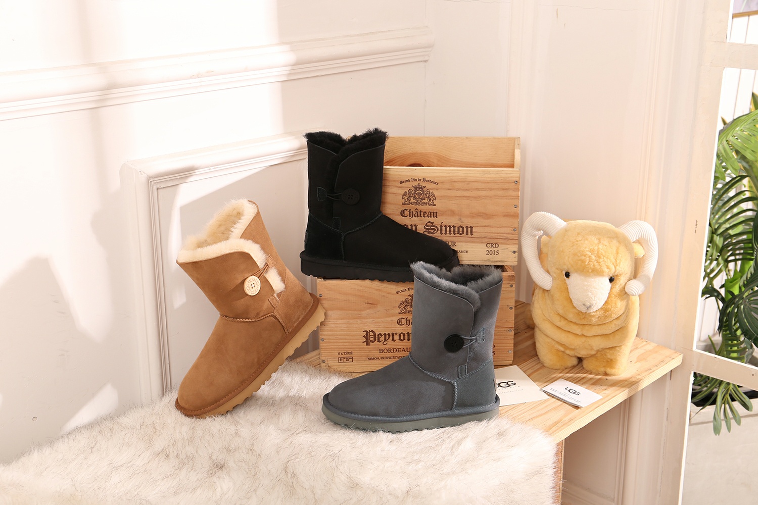 מגפי UGG כפתור נשים וילדים