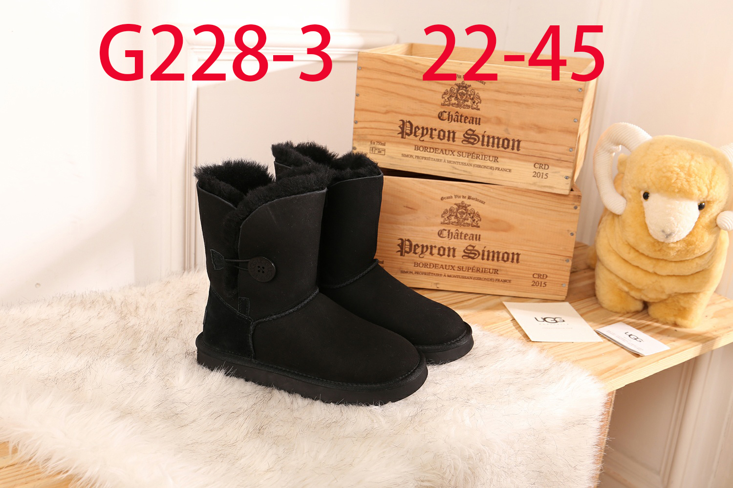 מגפי UGG כפתור נשים וילדים – תמונה 5