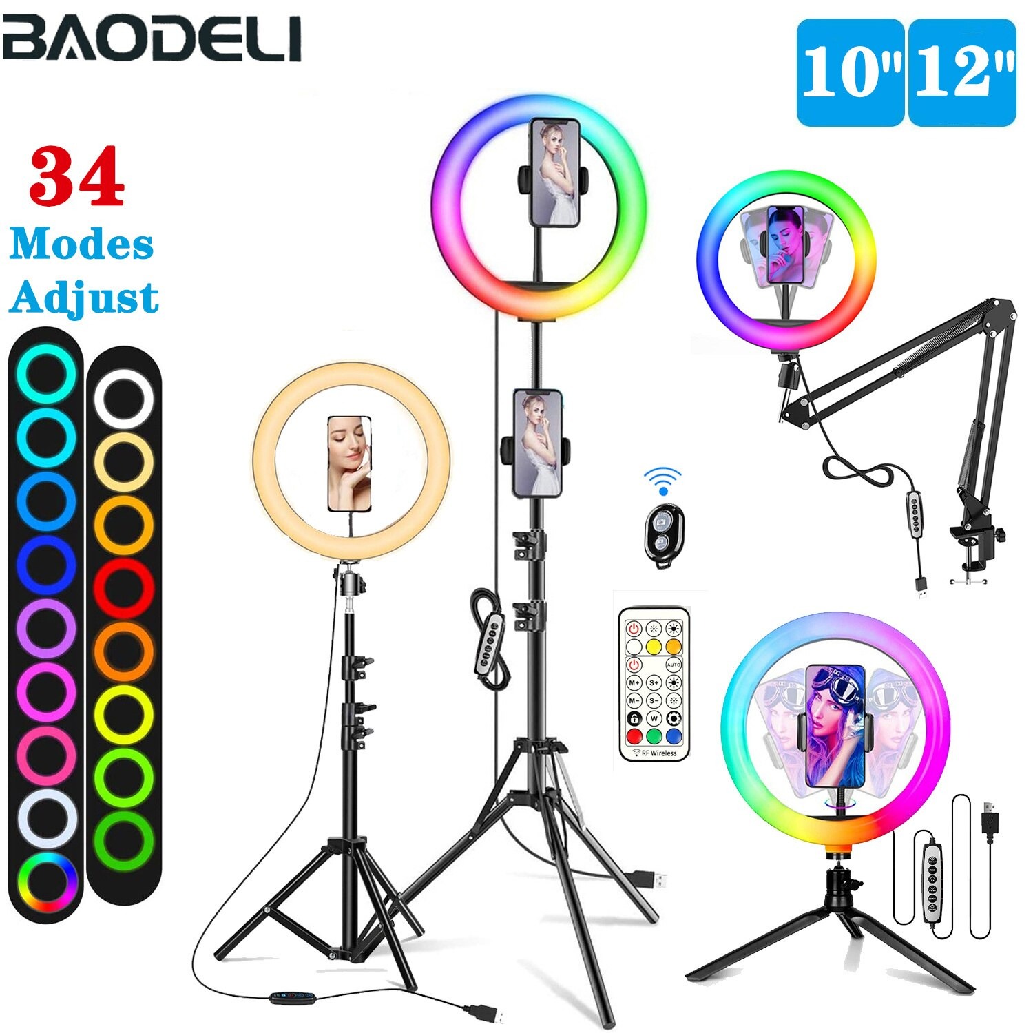 מנורת רינג LED עם חצובה – תמונה 3
