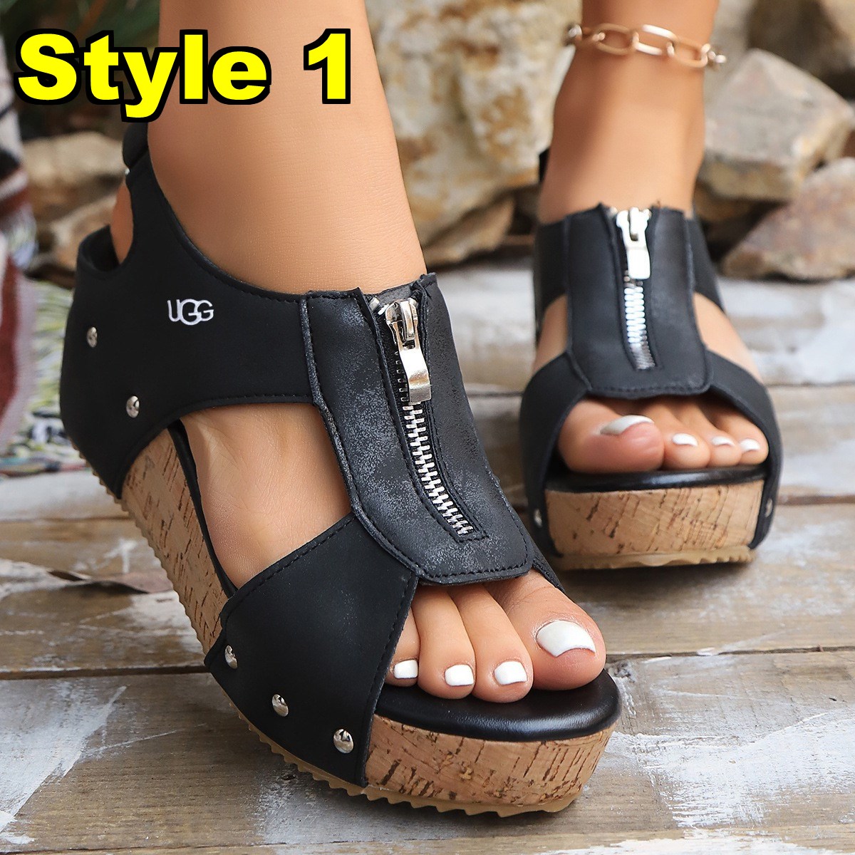סנדלים UGG פלטפורמה – תמונה 3