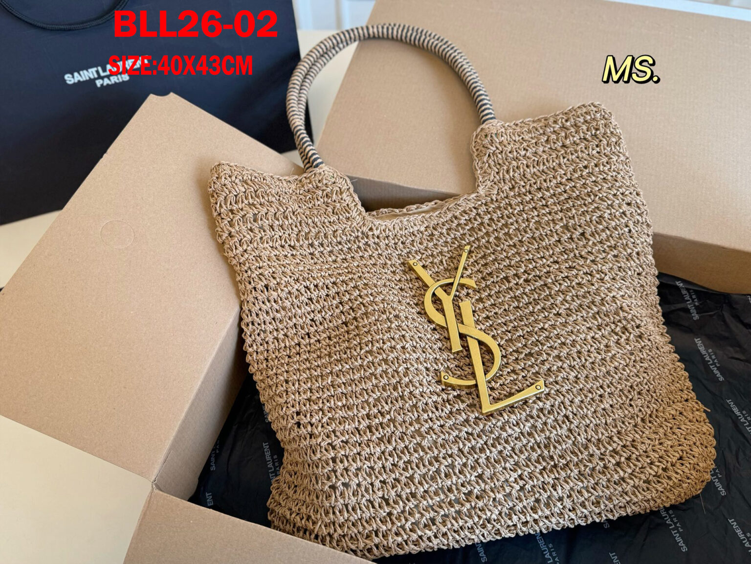תיק קש איב סן לורן – תמונה 4