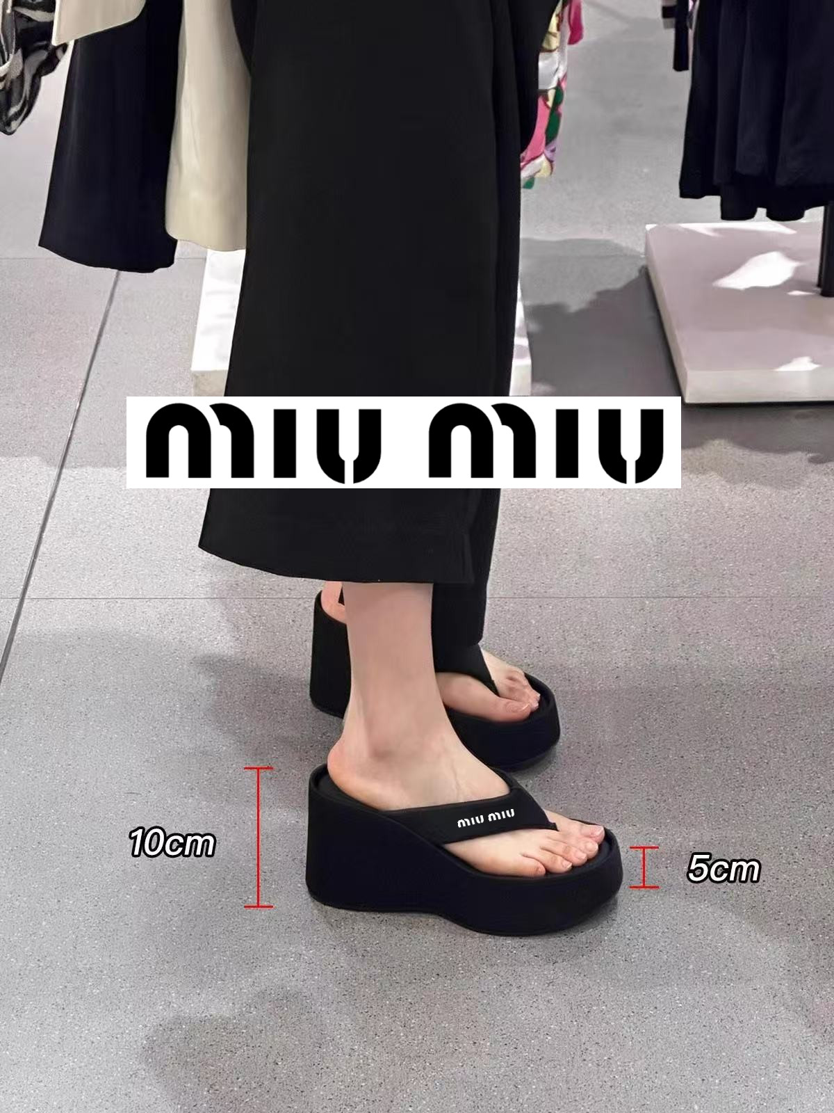 כפכפים פלטפורמה מיו מיו – תמונה 5