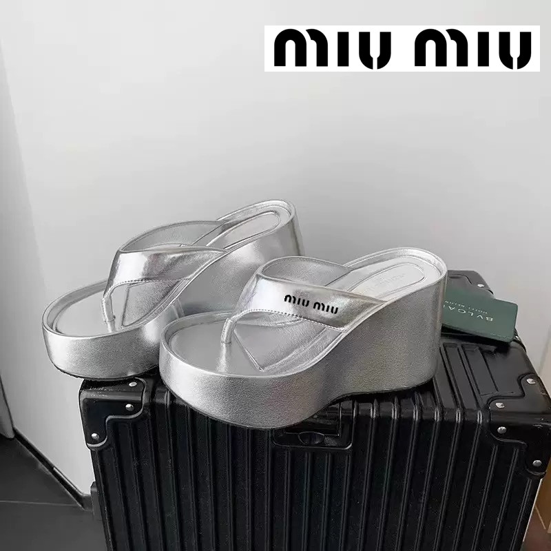 כפכפים פלטפורמה מיו מיו – תמונה 3